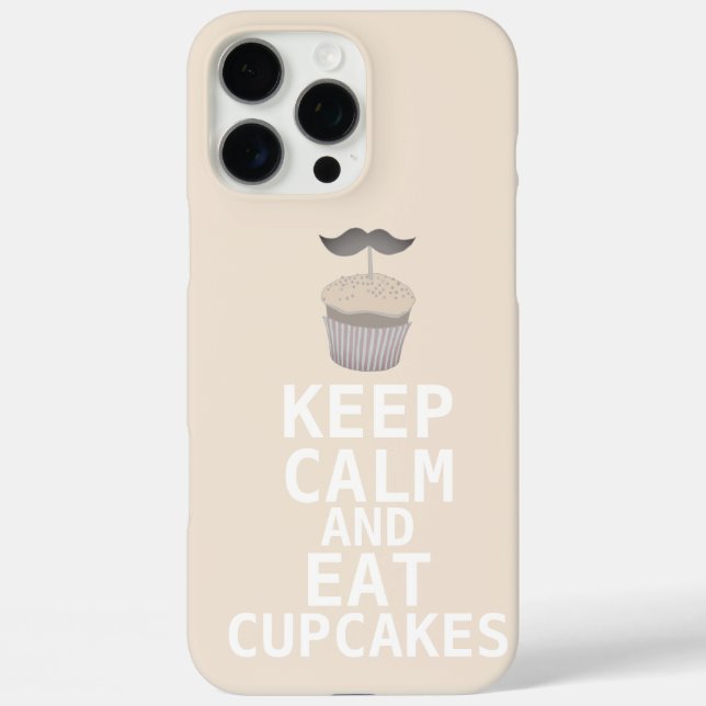 KEEP CALM AND Eat Cupcakes-change aqua any colour Case-Mate iPhone Case (Back)