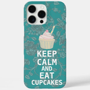 KEEP CALM AND Eat Cupcakes-change plum any colour iPhone 16 Pro Max Case