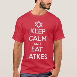 Keep Calm and Eat Latkes Funny Hanukkah Jewish The T-Shirt