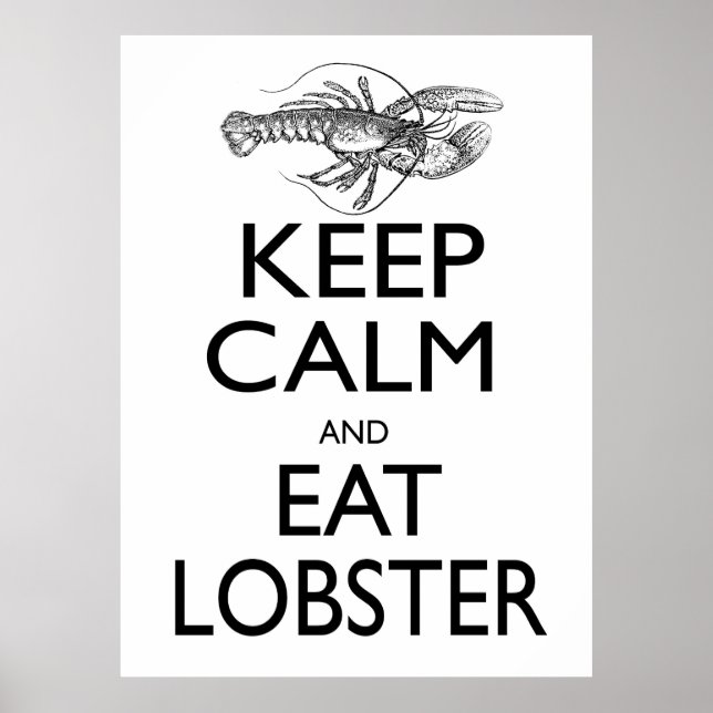 Keep Calm and Eat Lobster Poster (Front)