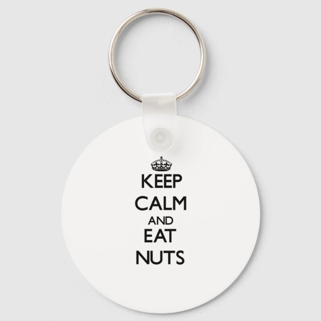 Keep calm and eat Nuts Key Ring (Front)