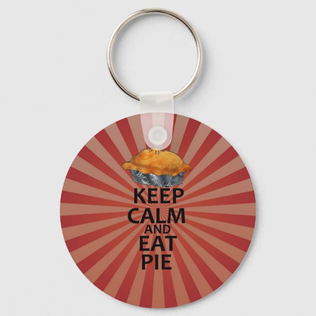 Keep Calm and Eat Pie Key Ring (Front)
