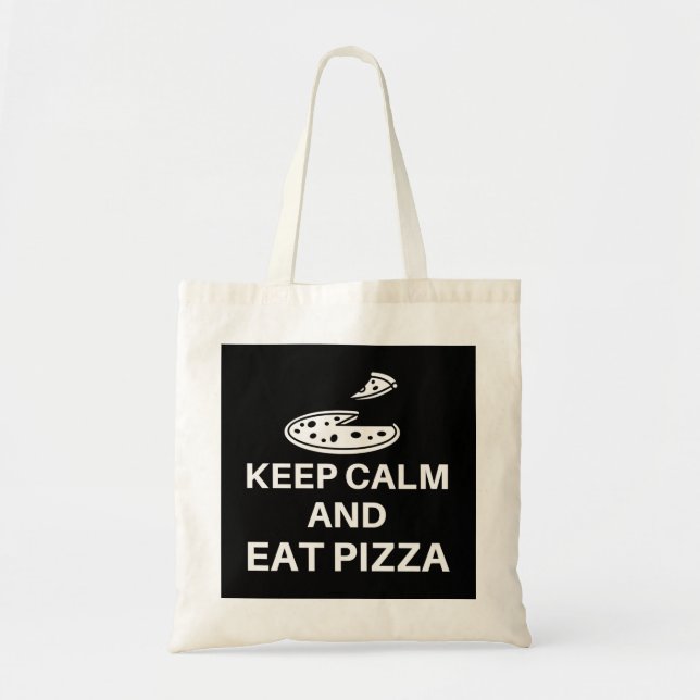 Keep Calm And Eat Pizza Tote Bag (Front)