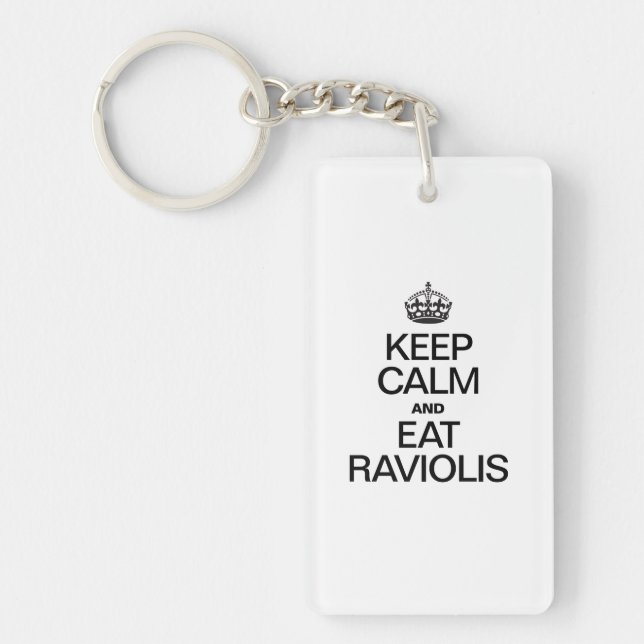 KEEP CALM AND EAT RAVIOLIS KEY RING (Front)