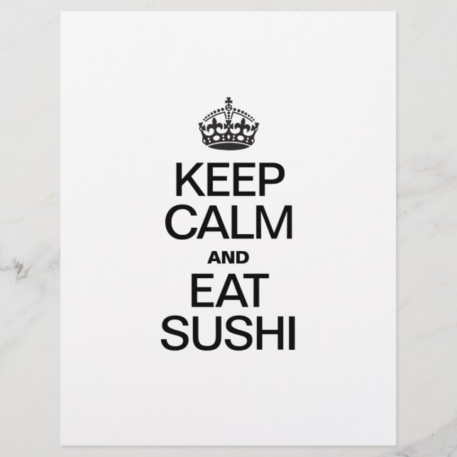 KEEP CALM AND EAT SUSHI FLYER (Front)