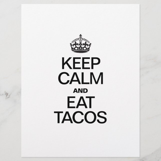 KEEP CALM AND EAT TACOS FLYER (Front)