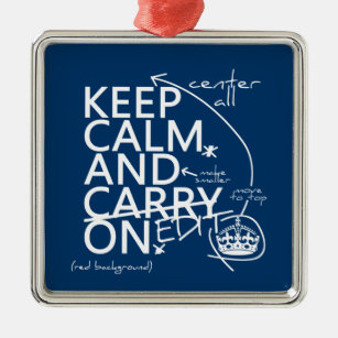 Keep Calm and Edit On (in any colour) Metal Tree Decoration