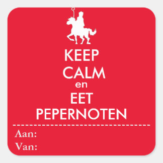 Keep Calm and Eet Pepernuts Sticker