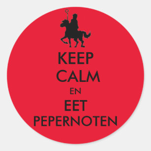 Keep Calm and Eet Pepernuts Sticker