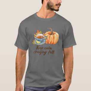 Keep Calm And Enjoy Fall Cute Fall Leaves Autumn P T-Shirt