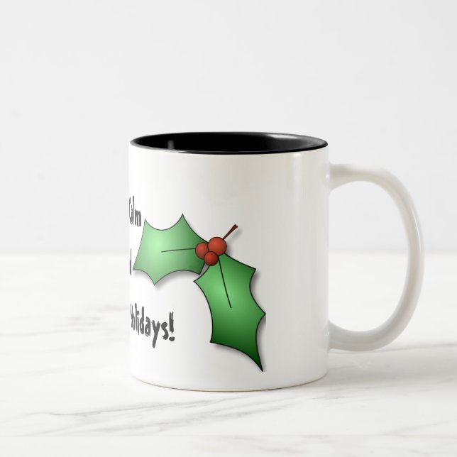 Keep Calm and Enjoy the Holidays Quote Mug (Right)