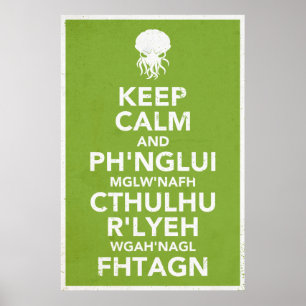 Keep Calm and Fhtagn Poster