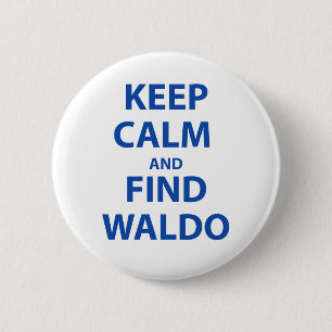 Keep Calm and Find Waldo 6 Cm Round Badge