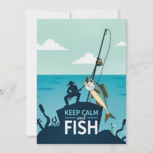 Keep Calm and Fish Invitation