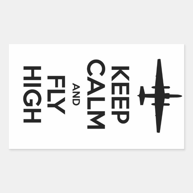 Keep Calm and Fly High U-2 Rectangular Sticker (Front)