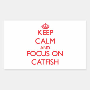 Keep calm and focus on Catfish Rectangular Sticker
