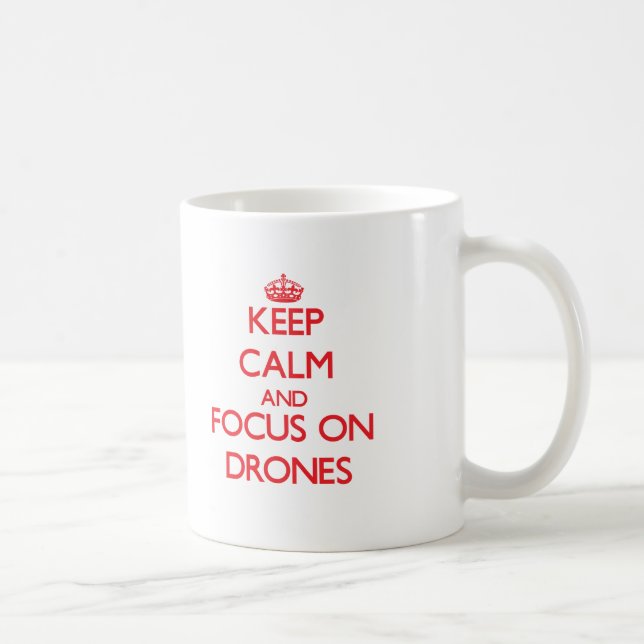 Keep Calm and focus on Drones Coffee Mug (Right)