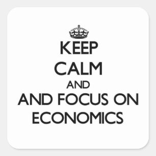 Keep calm and focus on Economics Square Sticker