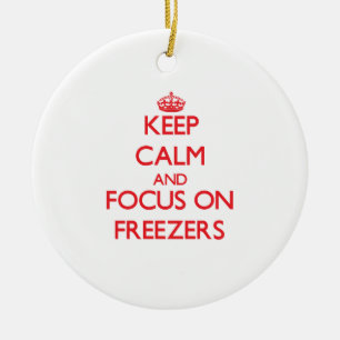 Keep Calm and focus on Freezers Ceramic Tree Decoration