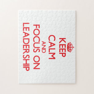 Keep Calm and focus on Leadership Jigsaw Puzzle