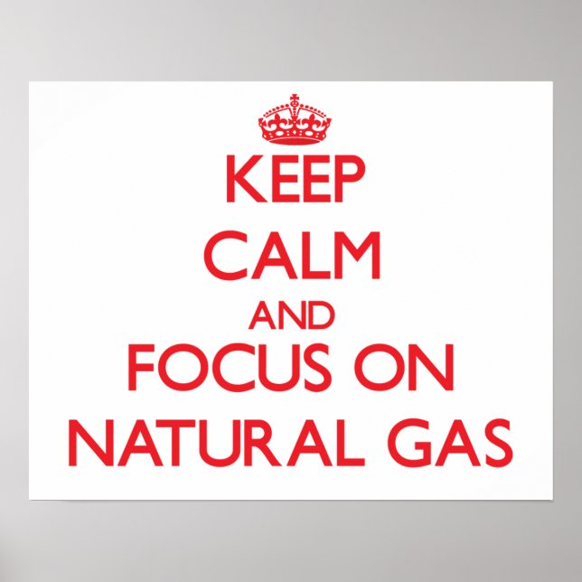 Keep Calm and focus on Natural Gas Poster (Front)