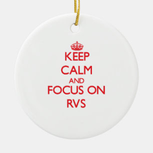 Keep Calm and focus on Rvs Ceramic Tree Decoration