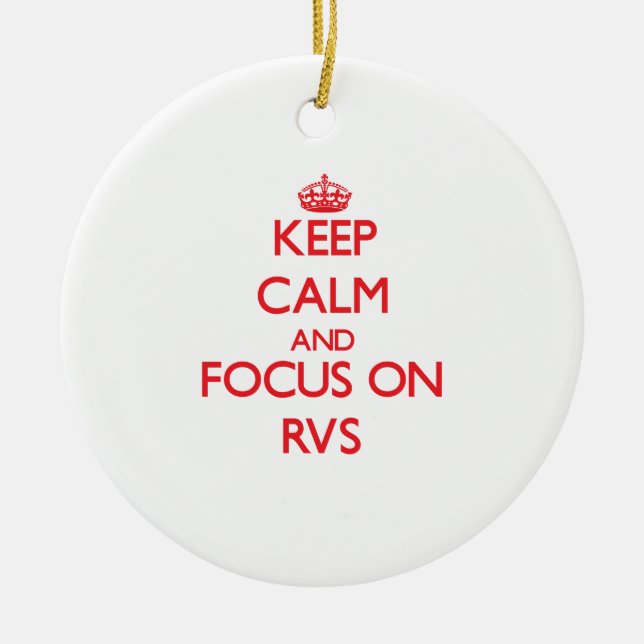 Keep Calm and focus on Rvs Ceramic Tree Decoration (Front)