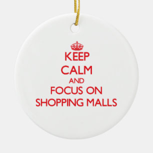 Keep Calm and focus on Shopping Malls Ceramic Tree Decoration