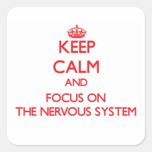 Keep Calm and focus on The Nervous System Square Sticker