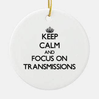 Keep Calm and focus on Transmissions Ceramic Tree Decoration