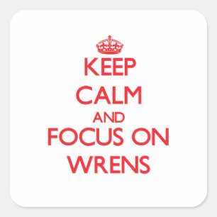 Keep Calm and focus on Wrens Square Sticker