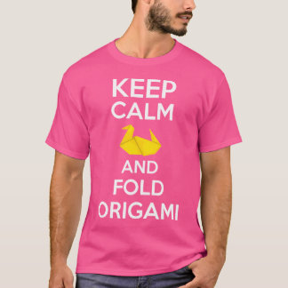 Keep Calm And Fold Origami Folding Paper T-Shirt
