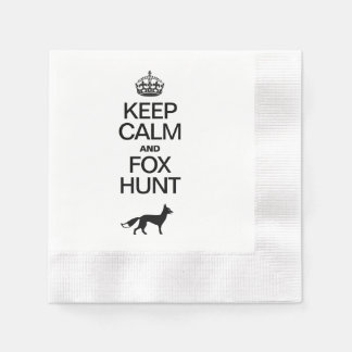 KEEP CALM AND FOX HUNT NAPKIN