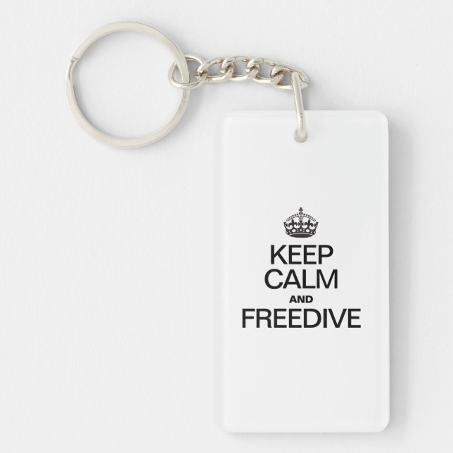 KEEP CALM AND FREEDIVE KEY RING (Front)
