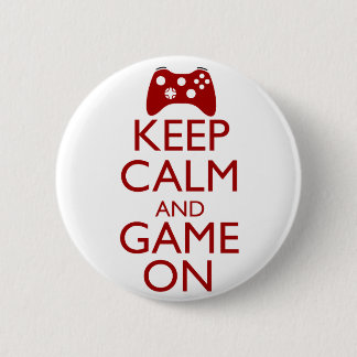 Keep Calm and Game On 6 Cm Round Badge
