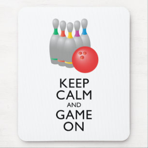 KEEP CALM AND GAME ON - Bowling Mouse Mat