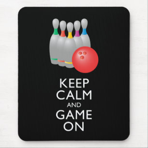 KEEP CALM AND GAME ON - Bowling Mouse Mat