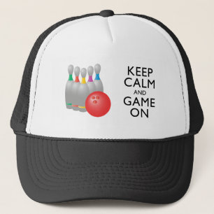 KEEP CALM AND GAME ON - Bowling Trucker Hat
