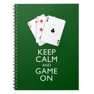 KEEP CALM AND GAME ON - Card Games Notebook