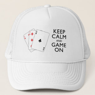 KEEP CALM AND GAME ON - Card Games Trucker Hat