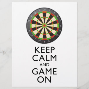 KEEP CALM AND GAME ON - Dart Board Flyer