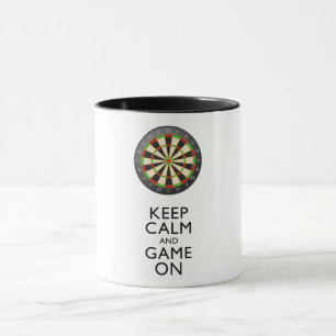 KEEP CALM AND GAME ON - Dart Board Mug