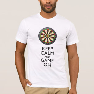 KEEP CALM AND GAME ON - Dart Board T-Shirt