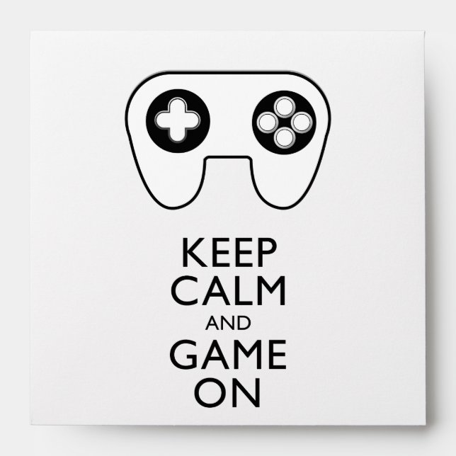 KEEP CALM AND GAME ON - Game pad Envelopes (Front)