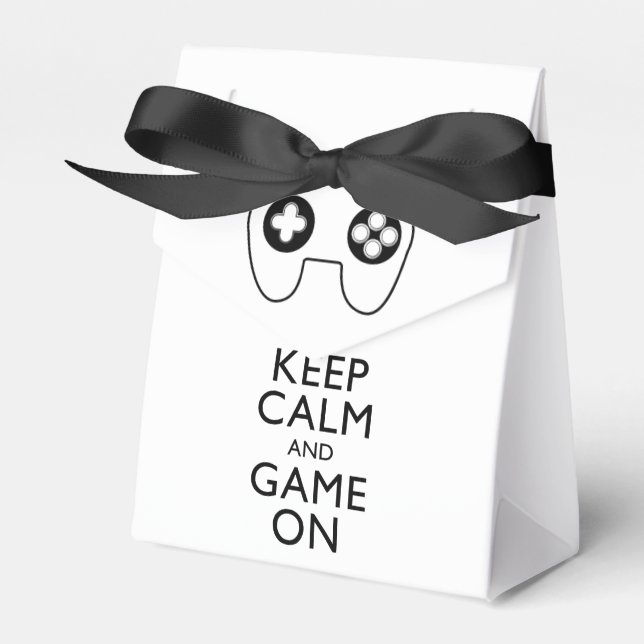KEEP CALM AND GAME ON - Game pad Favour Box (Front Side)