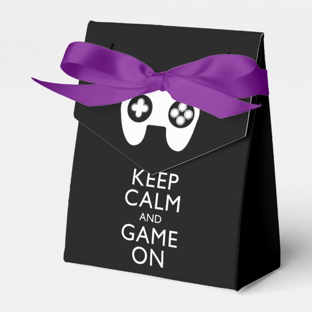 KEEP CALM AND GAME ON - Game pad Favour Box (Front Side)