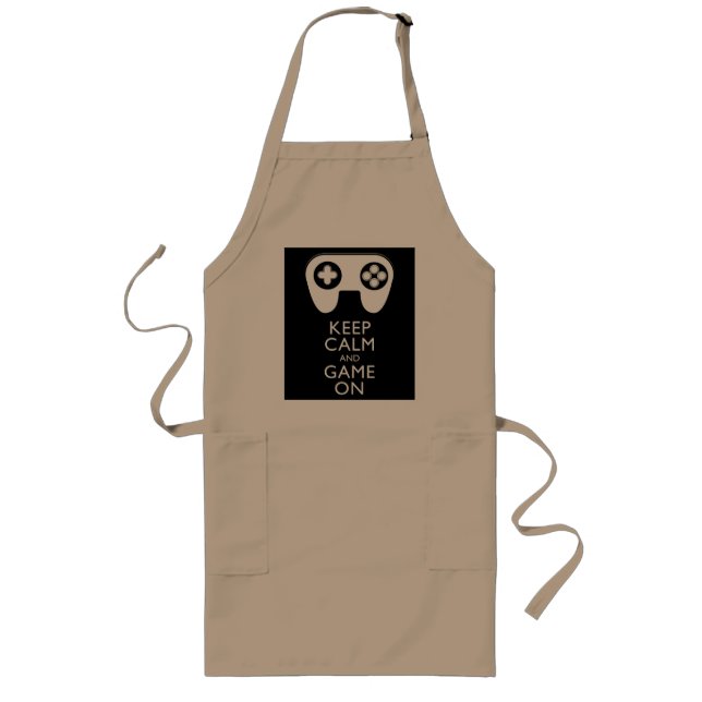 KEEP CALM AND GAME ON - Game pad Long Apron (Front)
