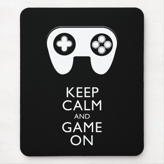 KEEP CALM AND GAME ON - Game pad Mouse Mat (Front)