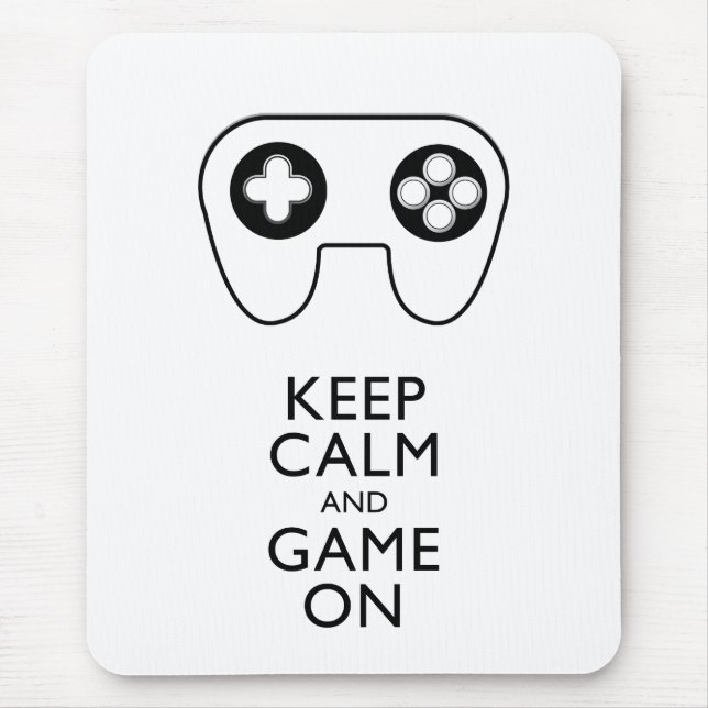 KEEP CALM AND GAME ON - Game pad Mouse Mat (Front)