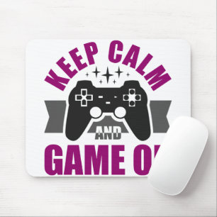 Keep calm and game on gaming mouse mat